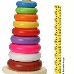 hinik Stacking toys 9 pcs ring set (Multicolor) image 2