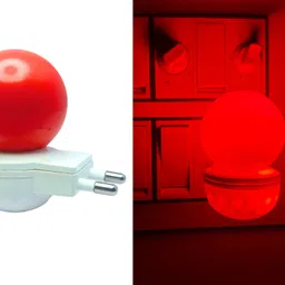 h decor 0.5 W Basic Round Plug & Play Night Bulb image 3