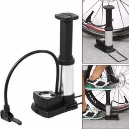 Foot Activated Floor Pump with Gauge Cycle Air Pump Mini Portable Bicycle, Car, Ball, Football Pump Pump-image-82