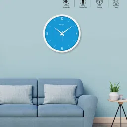 random Tic Toc Blue Plastic Wall Clock image 1