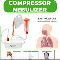 D MEDICARE Compressor Nebulizer Machine for Adults & Kids | Low Noise Function Nebulizer image 4