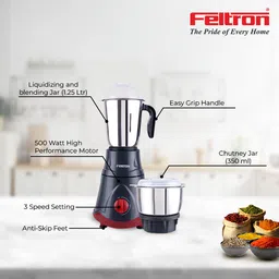 feltron Little Mixer Grinder 500 W Mixer Grinder image 2