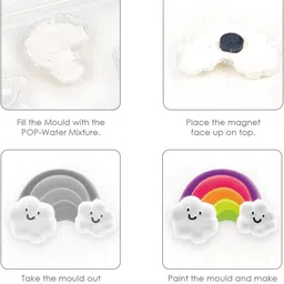 time 2 toys Classic Fridge Magnets Moulds for Painting, 10 Moulds for Fridge Decoration image 4