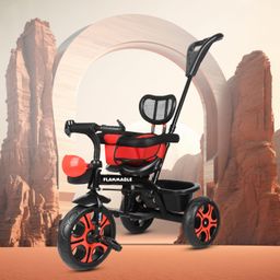 flammable Baby Tricycle for Kids | Cycle with Parental Control Handle (1–3 Years) baby cycle with push handle Tricycle-picture-11