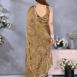 shubham enterprise Embroidered Bollywood Jimmy choo Saree image 3