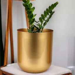Golden Metal Desk Pot-image-45