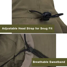 gustave Wide Brim Summer Caps for Men&Women Hat for Men with Neck Flap image 3