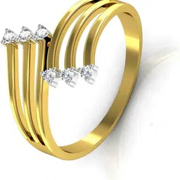 avsar Swapna 18kt Diamond Yellow Gold ring-image-82