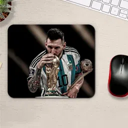 Gfylo It's Messi Printed Mouse pad Smooth Surface and anti-Slip Non Slip Base Mousepad image 3