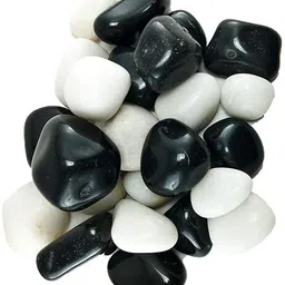 stuber Black and white stones Regular Oval Rock Pebbles image 3