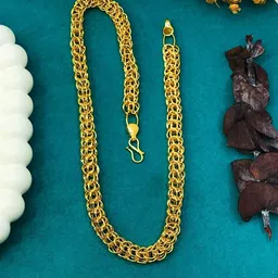 rkb sales 1gm gold plated High Quality Indian Polished chain men Gold-plated Plated Alloy Chain image 3