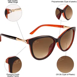 aislin UV Protection, Gradient Oval Sunglasses (60) image 3