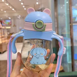 Little Baby Sipper/ Sippy Cup 300ml, Anti-Spill Soft Silicone Straw, 6m+-image-46