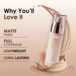 glam21 Touch High Coverage Foundation SPF35 Longlasting Matte Finish, Waterproof Foundation image 5