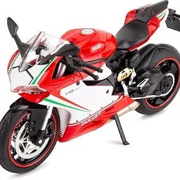 toyshimmer Ducati 1199 superleggera Diecast Motorcycle Model,1:12 Scale, Red & White Color-picture-36