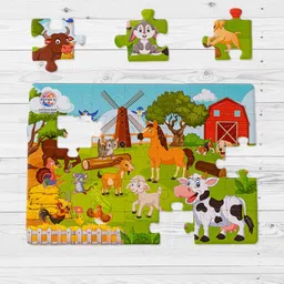 ratnas 4 In 1 Animal World Jigsaw puzzle for kids. 4 puzzles 35 pieces each image 5