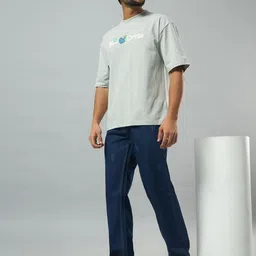 hoc Men Straight Fit Mid Rise Dark Blue Jeans image 5