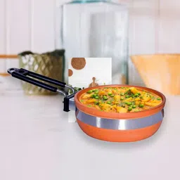 vasudev Stew Pan 21 cm diameter with Lid 1.2 L capacity Stew Pan 21 cm diameter with Lid 1.2 L capacity image 3