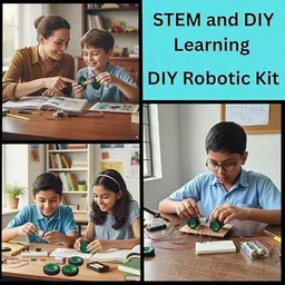 erhindia DC Toy Motor Kit with Wheel Science Project DIY Kit DIY Experiment School Kids image 5