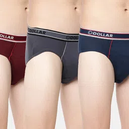dollar bigboss Pack of 3 Anti-Microbial Super Combed Cotton Solid Men Brief image 3
