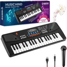 gesto Kids Piano with Mic 37 Keys 8 Rhythms 8 Tones 6 Demos Portable-picture-12