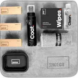 SHOEGR Supreme Shoe Cleaning Kit-Plastic Shoe Tree, Water Repellent, Shoe Mat & Bowl Shoe Care Kit-picture-11