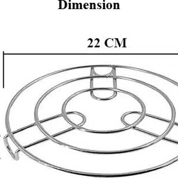 quistal Stainless Steel Multipurpose Hotmat/Hotplate/Hot Utensil Stand, Big Chrome Trivet image 4