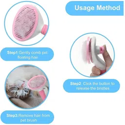 petfun Auto Slicker Brush Oval for Pets | Gentle & Effective Grooming Tool for Dogs Slicker Brushes for Dog & Cat image 5