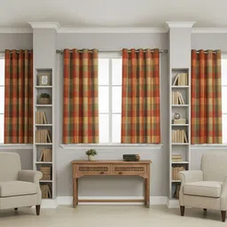 ubh 213 cm (7 ft) Door Polyester Semi Transparent Curtain (Pack Of 2) image 4