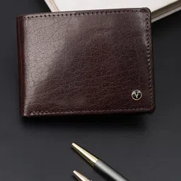 van heusen Men Casual Brown Genuine Leather Wallet-picture-16