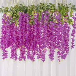 ajaa Purple, Green Westeria Artificial Flower-picture-14