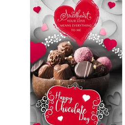 Sweetheart Your Love Means Everything To Me Chocolate Day Surprise Greeting Card Greeting Card-image-9