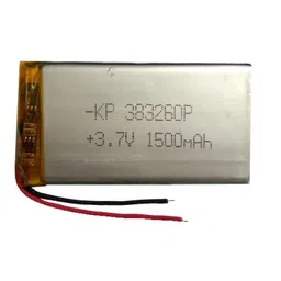 3.7V 1500mAH (Lithium Polymer) Lipo Rechargeable Battery Model KP-383260 image 1