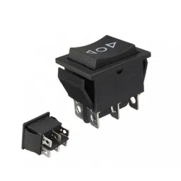 DPDT Center Off Rocker Switch - Spring Action image 1