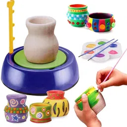 nishchal Electric Battery Operated Pottery Wheel Set Clay Pot Making Machine Game POT_42-picture-40