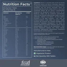 Nutrabay Pro Active Multivitamin for Men - 25 Vital Vitamins & Minerals with Zinc, Vitamin C, Vitamin D and Multiminerals, Enhances Energy, Stamina & Immunity - 30 Veg Tablets image 3