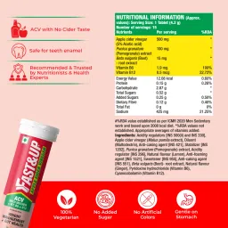 fast & up Fast&Up Apple Cider Vinegar with Mother | Added Vit. B6&B12 | Weight management & Gut Health | Ginger Lemon - 15 Effervescent Tablets image 3