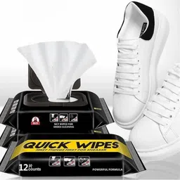 sudama lifestyle Natural sneaker & Shoe cleaner Wipes (80 Wipes, Set of 1 ) Shiner image 1