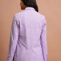 tokyo talkies Women Solid Double Breasted Casual Blazer image 2