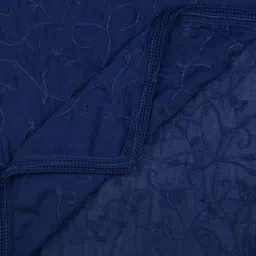 dupatta bazaar Chiffon Embroidered Blue Women Dupatta image 2