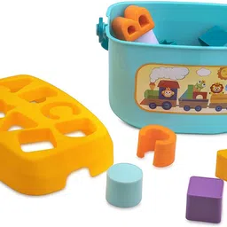 aexoniz toys Baby's First Shape Sorting Block Learning- Educational Activity Toys (16 Blocks) image 3