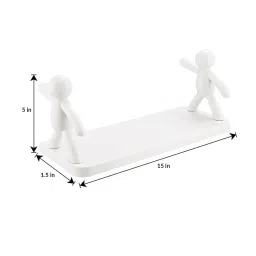 utility jet Acrylic White Adhesive Wall Shelf image 3