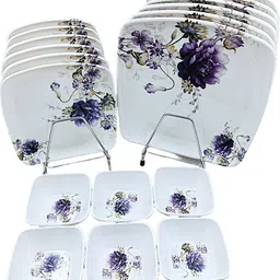 perfectdine Pack of 24 Melamin Melamine Heavy dinner set pack of 24 pcs 1916 Dinner Set image 5