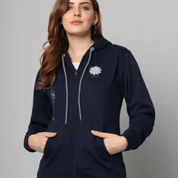 wearspot Women Printed Hooded Neck Multicolor Sweater image 1