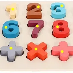 0 to 9 Counting Numbers & Shape Matching Board Educational Puzzle Blocks Toy-image-29