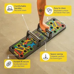 mayor 15 in 1 Portable Push Up Board with Strong Grip for Chest Home Gym Exercise Push-up Bar image 2