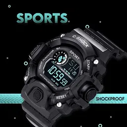 blutech Digital Watch - For Men & Women New Jee Shock Watch 7 Lights Alarm Watches Premium Ki image 2
