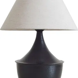 decor city Iron Black Drip Table Lamp with Shade Home Decoration Handcrafted Lamp Beige Table Lamp image 2