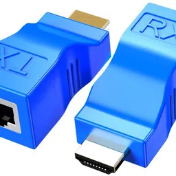 1Goal Hdmi To Rj45 Network Hdmi Repeater, 2 Pcs Hdmi Extender Transmitter And Receiver Network Rj45 Over Cat 5E / 6 1080P With Built-In Thunder Protection Circuit HDMI Connector image 1