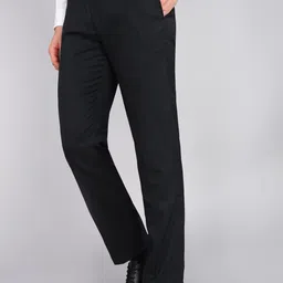 arrow Men Regular Fit Black Polyester Trousers image 3
